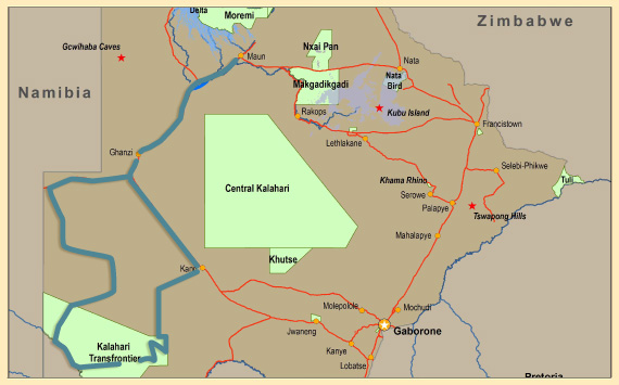 map Wilder Botswana